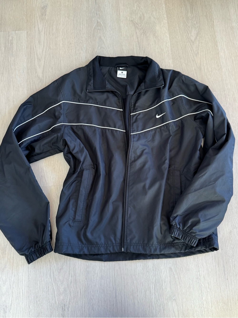 Nike Vintage Black Windbreaker Jacket L